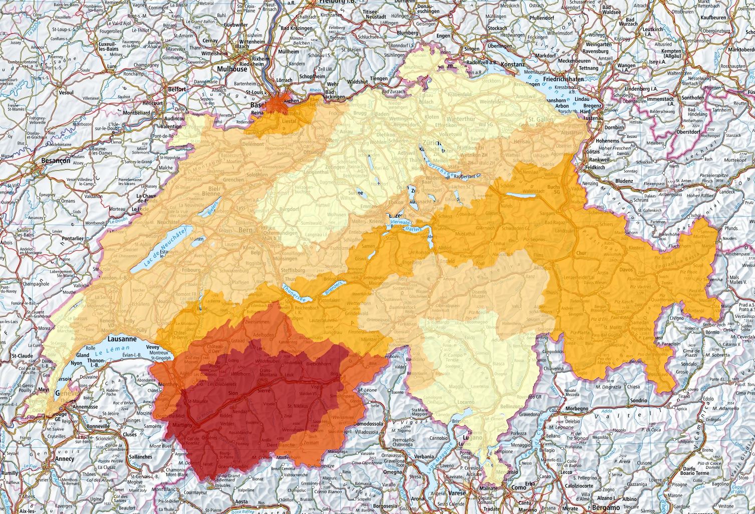 Erdbebenkarte Schweiz Aktuell